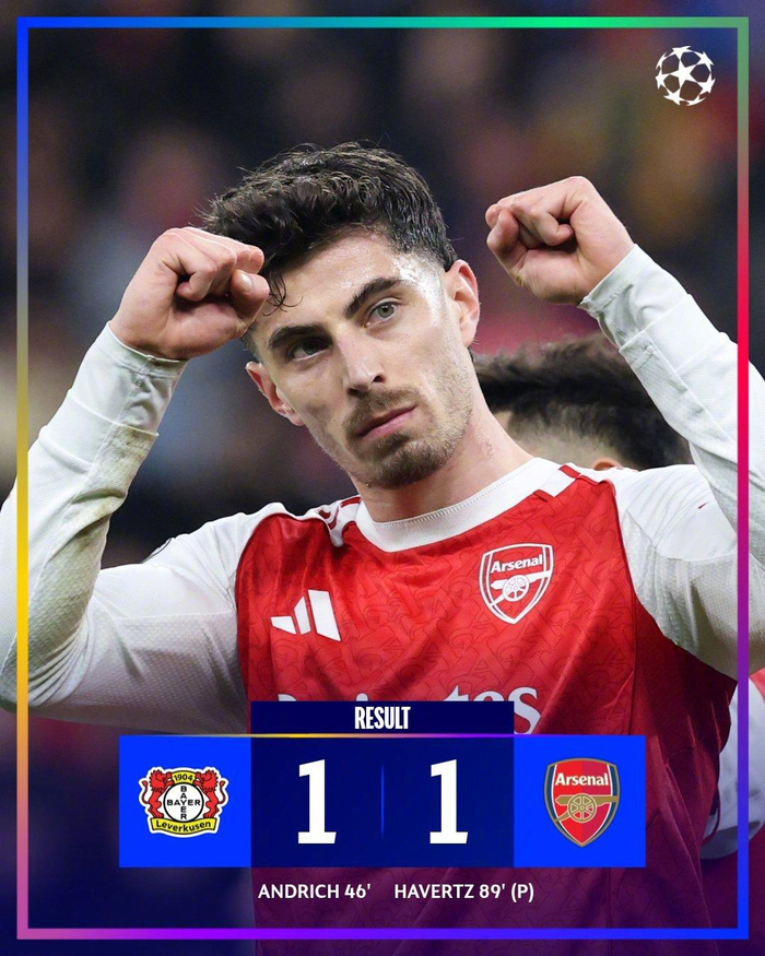 s15竞猜-热闻|哈弗茨点球绝平旧主！阿森纳1-1勒沃库森，欧冠8连胜终结|安德里希|德克兰-赖斯|哲凯赖|格里马尔多|阿尔特塔_新浪新闻